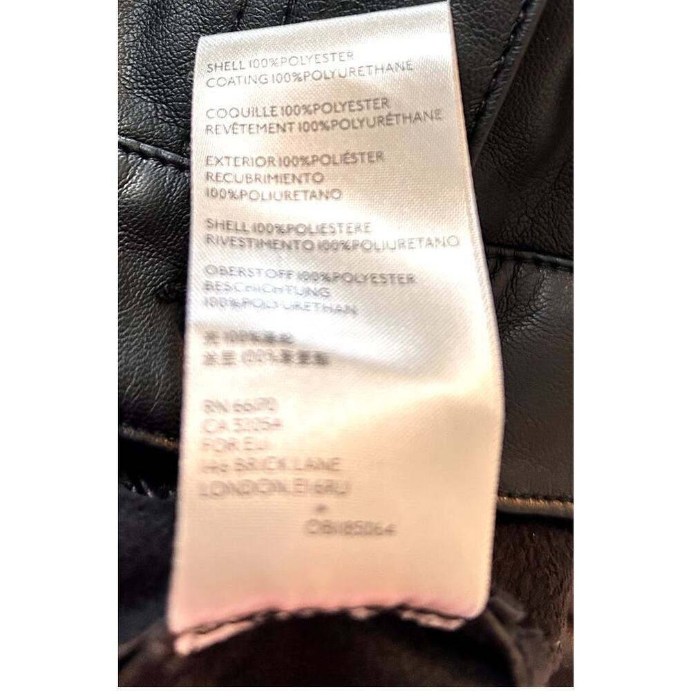 Free People Black Faux Leather‎ Pants with Button Zipper Closure Size 4 - Picture 6 of 6